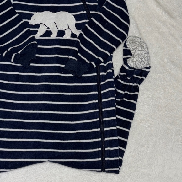 (2 for $10) PEKKLE Striped polar bear footie / sleeper 🐻❄️ 2T - Picture 3 of 9